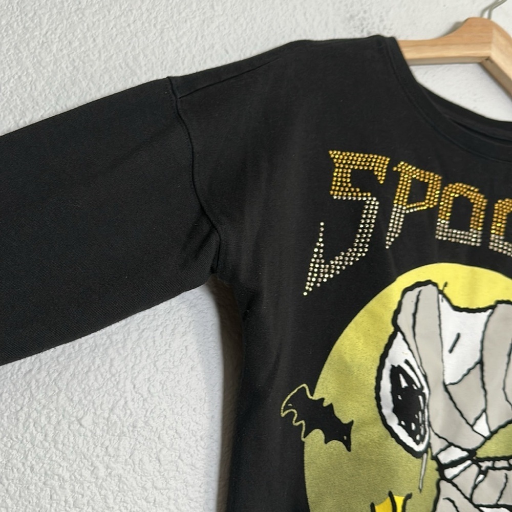Peanuts Snoopy Spooky Halloween Black Crewneck‎ Sweatshirt Size Small Halloween - Picture 3 of 7